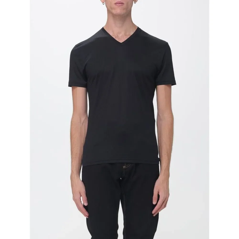 Gucci Men Slim Fit T-Shirt Gucci In Stretch Modal Jersey With V-Neck